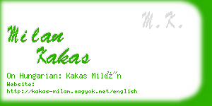 milan kakas business card